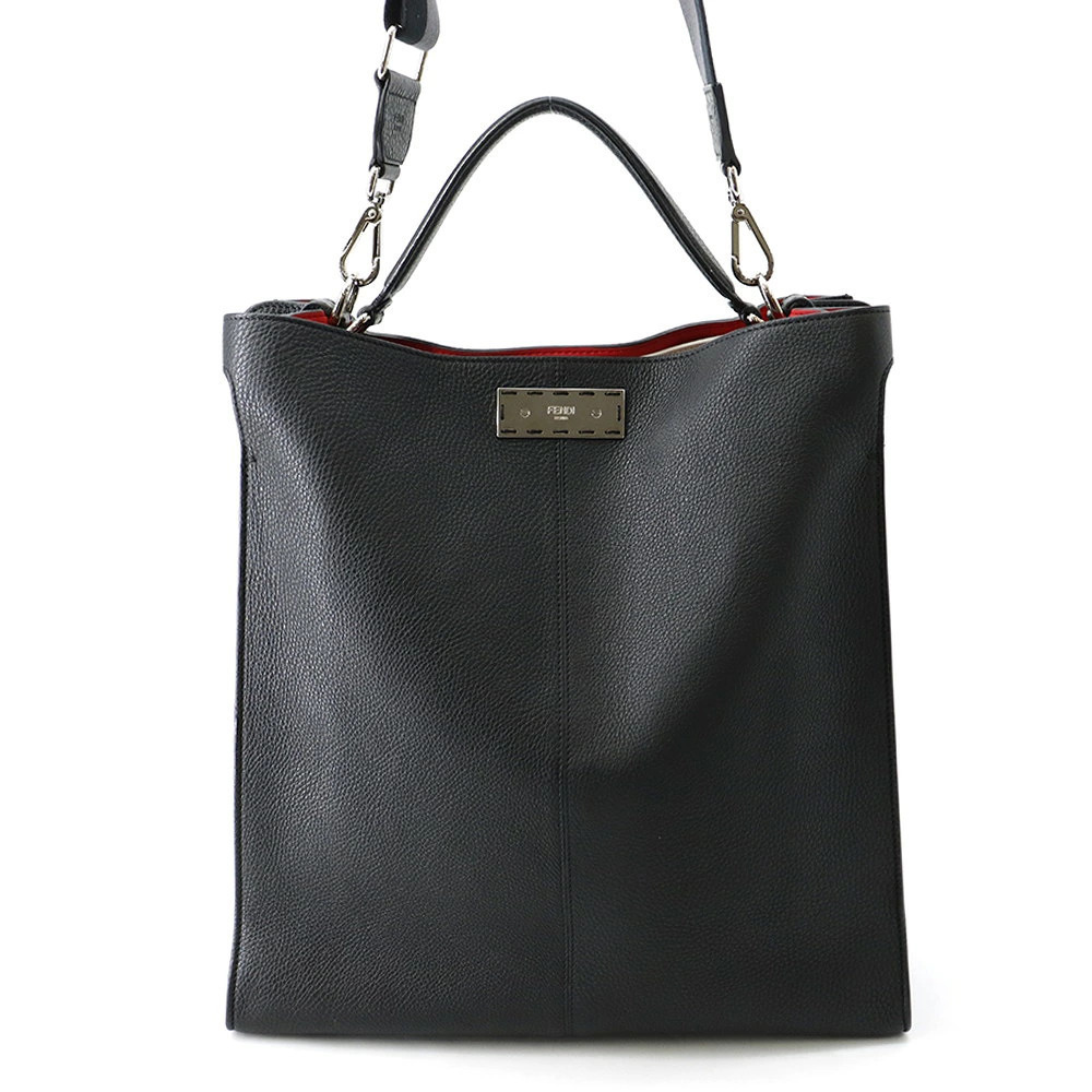 Fendi Peekaboo X Lite Fit Leather Tote Bag